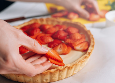come decorare crostata fragole, decorazioni crostata fragole