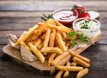 patatine fritte, salsa ketchup, calorie