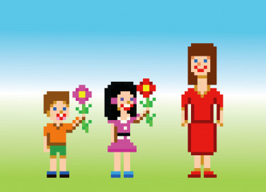 pixel art festa mamma, coding festa mamma