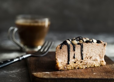 torta fredda caffè, cheesecake, senza cottura