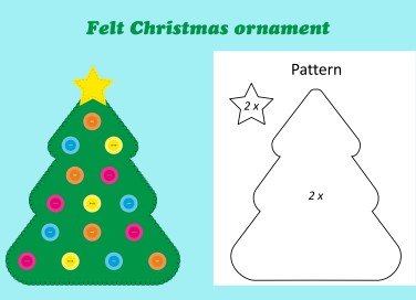 come realizzare albero natale pannolenci, albero di natale pannolenci