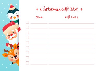 lista regali natale da stampare, wish list natale da stampare