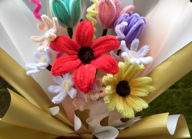 fiori fai da te con scovolini, fiori fai da te