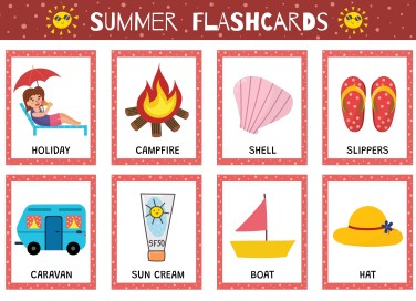 flashcard inglese estate, flashcard inglese, flashcard estate
