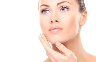 viso, rilassato, gesti, crema, giorno, donna
