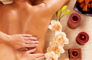 massaggi, bene, forma
