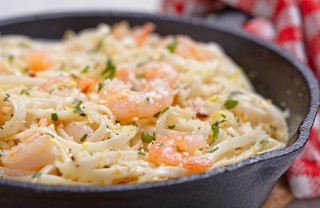linguine zenzero gamberi limone pecorino