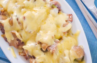 scaloppine maiale funghi prosciutto formaggio