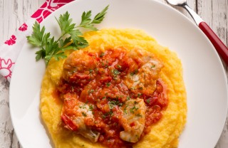 Merluzzo in umido con polenta