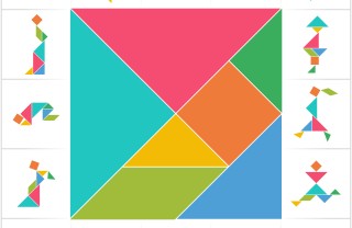giochi estivi bambini, tangram gioco