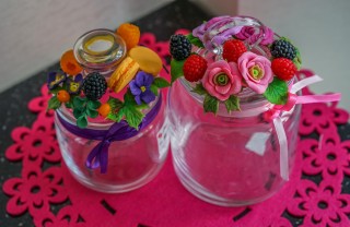 decorare vasetti vetro, decorare barattoli vetro