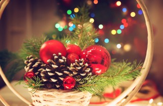 lavoretti natale pigne, decorazioni natale pigne
