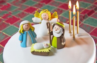 torte natale pasta di zucchero, decorazioni natale pasta di zucchero