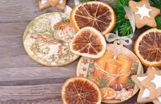 decoupage natale, centrotavola natale, decoupage carta di riso