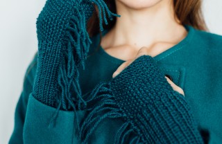 Guanti di lana senza dita ai ferri o con il riciclo creativo guanti di lana senza dita ai ferri, manicotti di lana