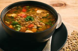 zuppa lenticchie, zuppa pollo, lenticchie ricetta