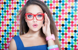 occhiali, ragazza