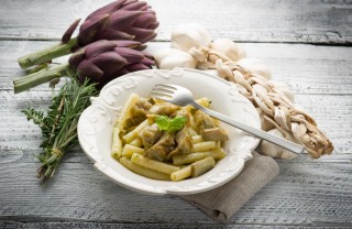 carbonara di carciofi, cucina vegetariana, ricette vegetariane