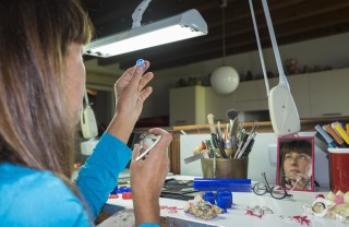 Barbara Uderzo in laboratorio