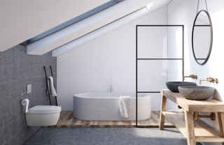 arredamento, bagno, stile