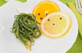 agretti, limone, contorno