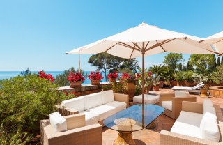 terrazzo, mare, arredamento