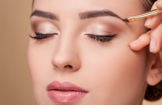 sopracciglia, trucco, ala di gabbiano