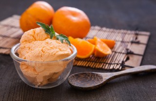 gelato arancia e cioccolato