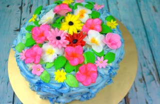 torta a tema hawaiano, torte pasta di zucchero, torte a tema marino