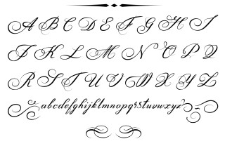 bella calligrafia modelli, bella calligrafia alfabeto