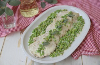 Scaloppine di maiale con piselli