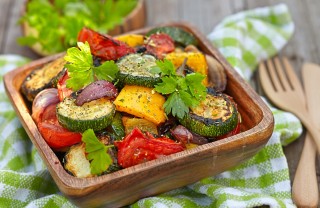 peperonata, melanzane, zucchine