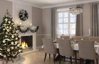 sala da pranzo, Natale, pulizia