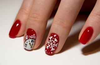 nail art fiocco di neve