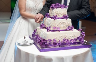 torte, matrimonio, fiori