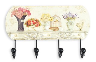 Attaccapanni da parete decorato con il decoupage decorare attaccapanni da parete, decorare attaccapanni, attaccapanni decoupage