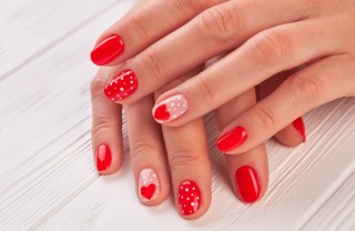 san valentino, nail art, cuori