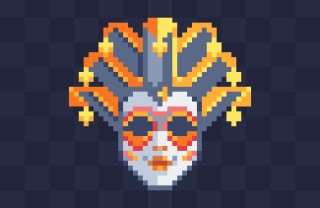 pixel art carnevale, coding carnevale
