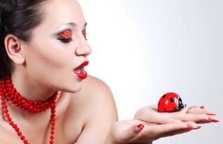 trucco, carnevale, coccinella