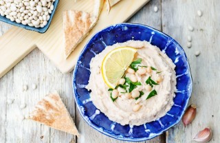 hummus, fagioli, piatto