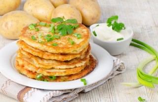 pancake, patate, mozzarella