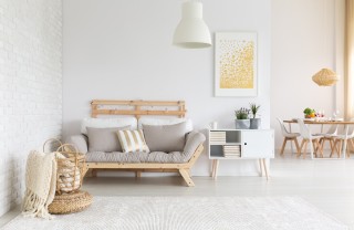 soggiorno, stile nordico, arredamento scandinavo