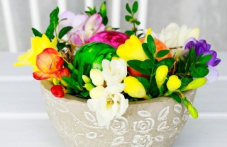 centrotavola primaverile, centrotavola primavera, centrotavola fai da te