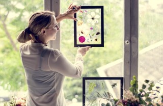 arredare casa con fiori secchi, arredare casa con fiori pressati, decorazioni con fiori secchi 
