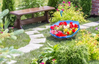bordure aiuole fai da te, bordure giardino fai da te