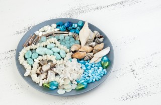 Piatti decorati a tema mare fai da te con il decoupage piatti decorati a tema mare fai da te, piatti tema mare, piatti decoupage