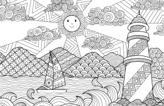 disegni mare antistress