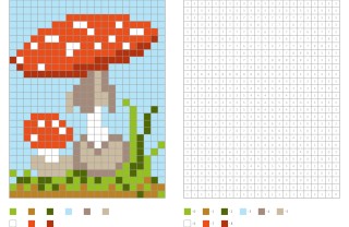 pixel art autunno, schemi pixel autunno