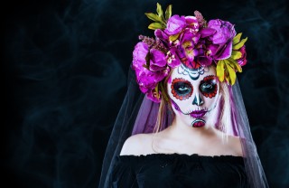 calavera catrina makeup, calavera catrina costume fai da te