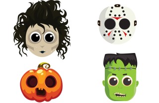 maschere halloween da stampare, maschere halloween